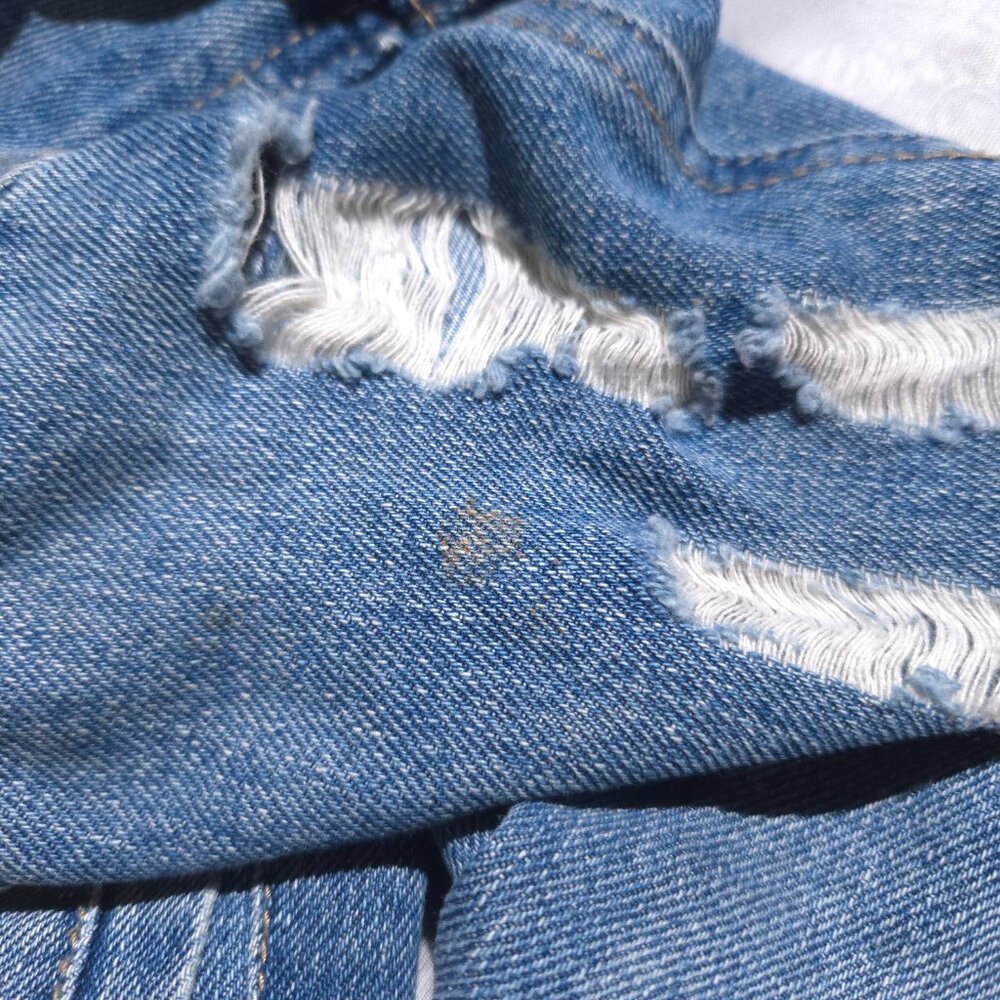 Ci Sono Distressed Denim Jacket, Size Large - Picture 5 of 10